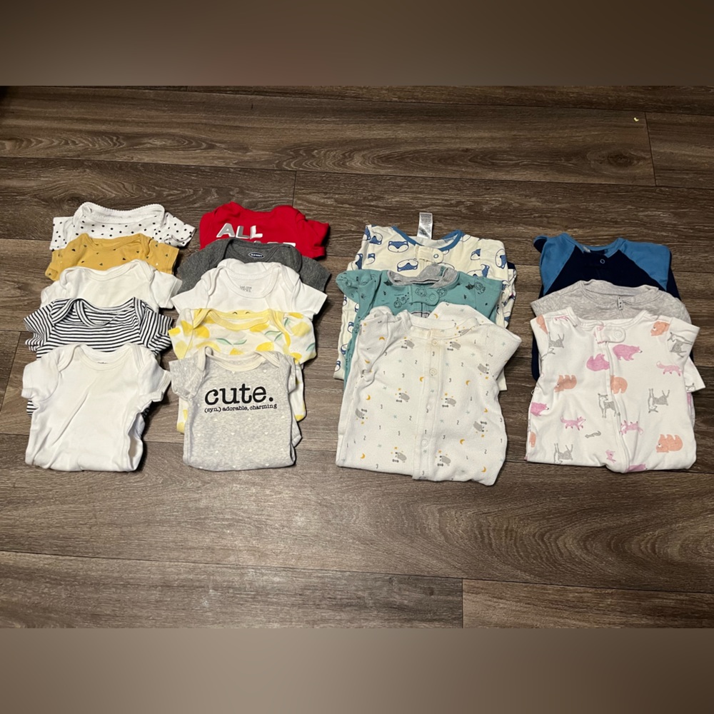 Fox, bear, lion pajamas / footies and baby boy shirts
